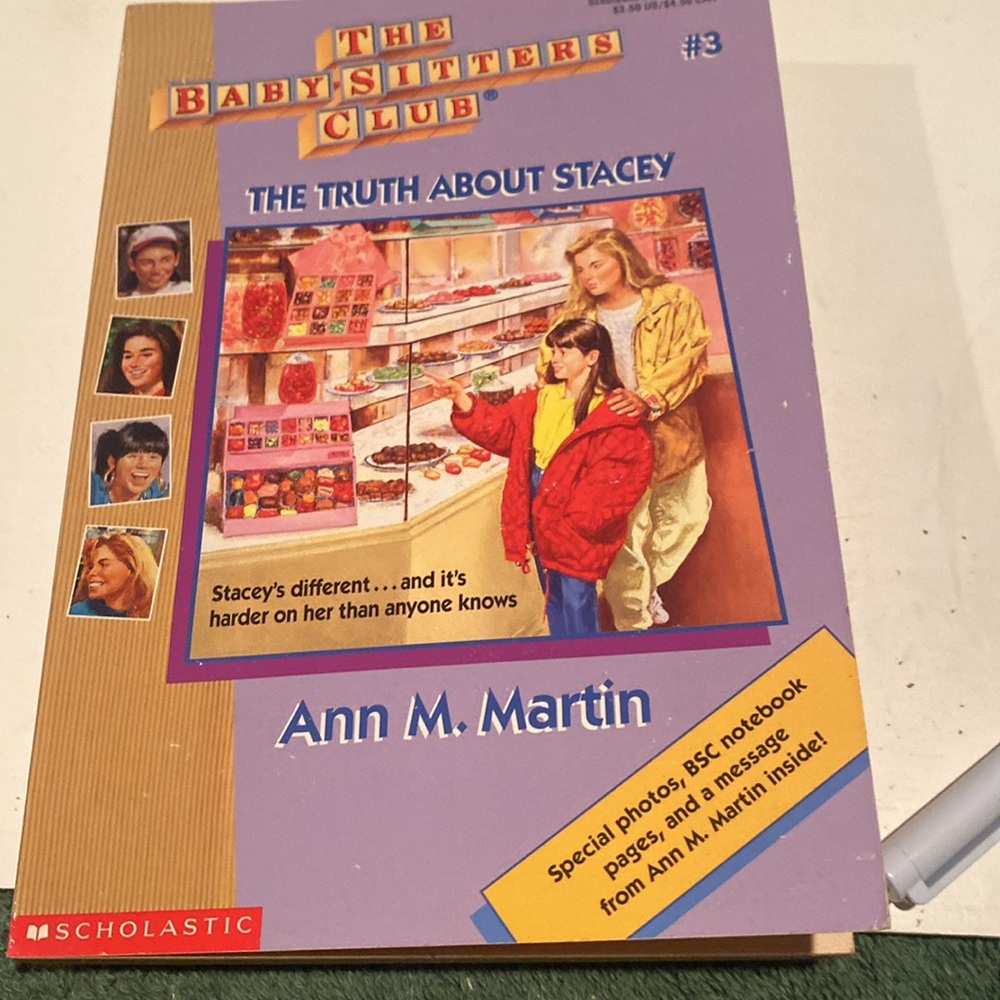 Vintage 1986 The Baby Sitters Club #3, “The Yruth About Stacey,” Paperback